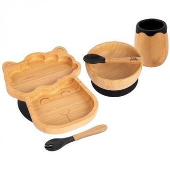 Black 5pc Bamboo Llama Toddler Dining Set