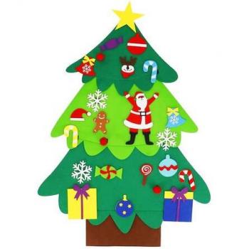 Filz-Weihnachtsbaum für Kinder zum Dekorieren 115 cm