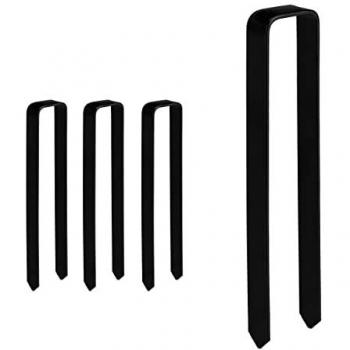 Durable Black Ground Anchors – 4 Pack, Hard Soil, Rose Arch, Steel, XXL