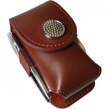 Accessoire de golf : pince en cuir avec rangement pour balle
