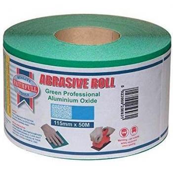 Faithfull FAIAR115120G Aluminium Oxide Sanding Paper Roll Green 115mm x 50m 120G
