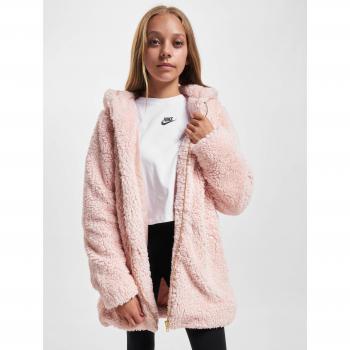 Růžová dívčí bunda s Sherpa materiálem