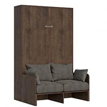 Sofá abatible Kentaro 140 cama vertical Nogal