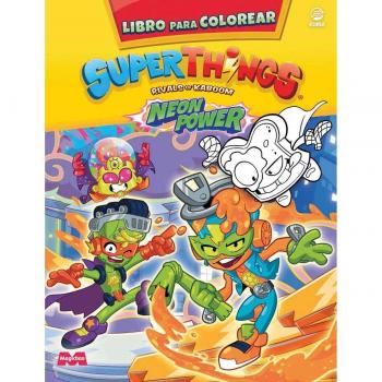 Libro para colorear Superthings Neon Power