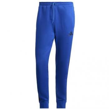 Jogging Fleece by Adidas: Essentials 3‑Stripes (Blue/Black) – Men M