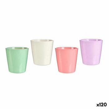 Pot de Fleurs en Argile (Rose, Lila, Blanc, Vert) 16,5 x 16 x 16,5 cm