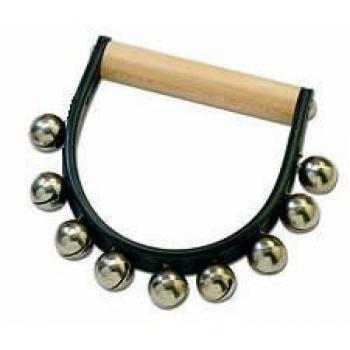 Anillo de cascabeles engarzados en piel