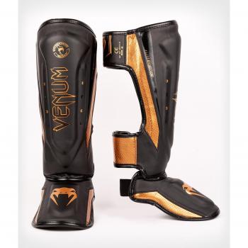 Venum Elite Evo Shin Guards – Schwarz/Bronze
