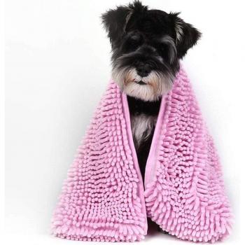 Quick Dry Dog Towel, Ultra Absorbent Microfiber with Hand Pockets for Pets