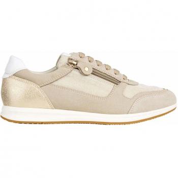 Geox D Avery A, Baskets Basses Femme, Beige (Lt Cream/Taupe C5033), 36 EU