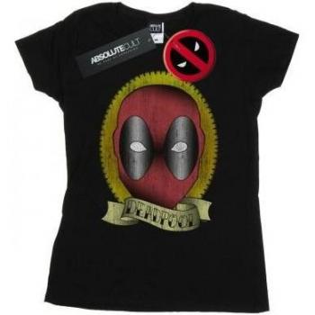 Marvel Deadpool Women's Cotton T-Shirt with Tattoo Design