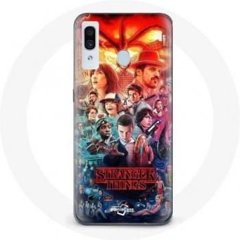 Coque voor Samsung Galaxy A30 Stranger Things Seizoen 4 Affiche Karakters Kunst