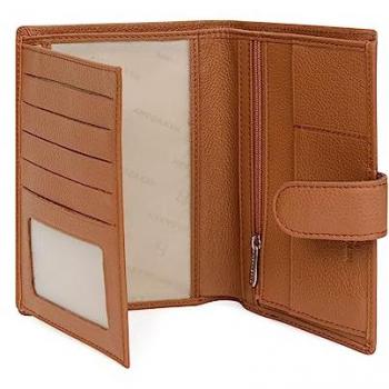 Carte‑Portefeuille Cuir Marron Grainé – Réf 47997