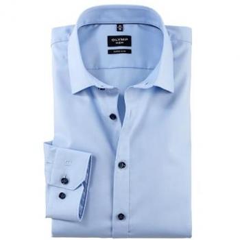 Businesshemd OLYMP No. Six super slim, Herren, Gr. 39, Blau