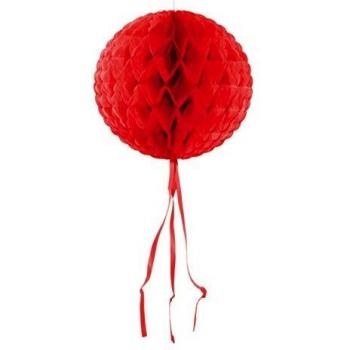 Favo a nido d'ape rosso 30cm per feste