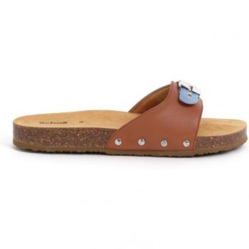 Scholl Pescura Flat Cork 2 Cognac/Blu Glaciale Misura 38