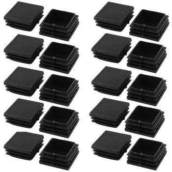 Pack 20 Bouchons Couplages Carrés Noirs 40x40mm