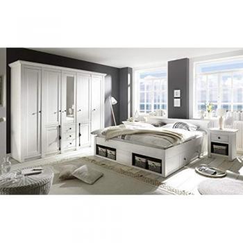 Furn.Design Schlafzimmer-Set Hooge, 4-teilig in Pinie weiß