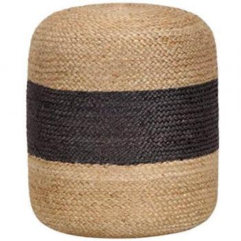 Pouf Lavorato a Mano Grigio Scuro 40x45 cm in Juta Vidaxl Grigio