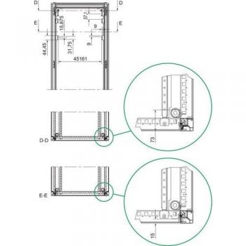Accessori Schneider Electric SF/SM 3x NSYRC1U per Armadio