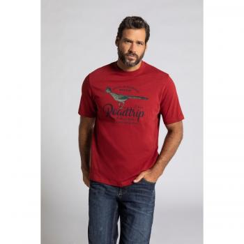 T-shirt uomo grande stampa cotone rosso 6XL JP1880