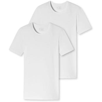 SCHIESSER Shirts kurzarm 2er-Pack Organic Cotton Rundhals weiß – 95/5 4 male
