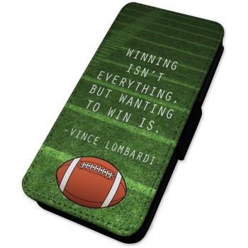 HTC One A9 Flip‑Cover: Vince Lombardi American Football „Winning“-Zitat