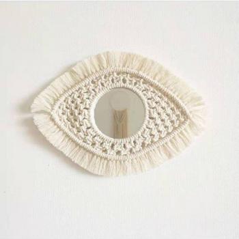 Macrame Wall Decor with Mirror