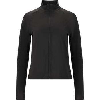 Schwarze Athlecia Aliya Damenjacke mit Vollverschluss