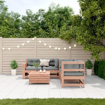 Suite Jardin Vidaxl – Canapés 5 pcs, bois Douglas, coussins inclus