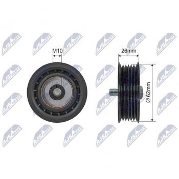 NTY RNK-SA-007 Polia de Desvio para Correia Estriada