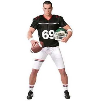 Herren-Football-Quarterback-Costume Größe L Schwarz