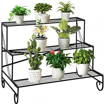 Elegantes Blumenregal aus Metall für Garten und Balkon