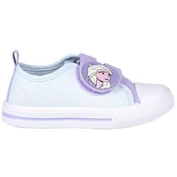 Zapatillas de lona Frozen II lila para niña con velcro, talla 31, comodidad y licencia oficial Disney