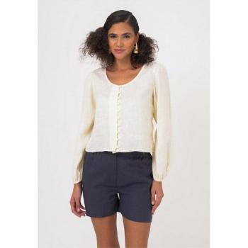 FRESHLIONS Langarmbluse für Damen, unifarben, Größe M