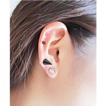 Pendientes Rock “Punk” en Acero Inoxidable, Clip – Sin Orificio