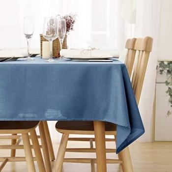 Décoration Extérieure Nappe Deconovo Bleue Foncé Étanche 130x220 cm