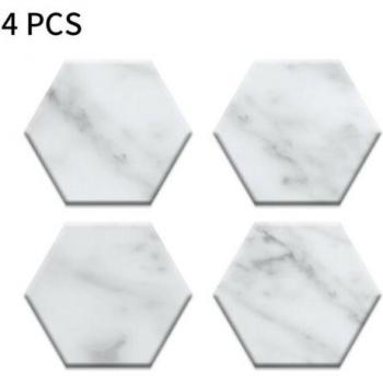 4-Piece Nordic Marble Coaster and Tray Set