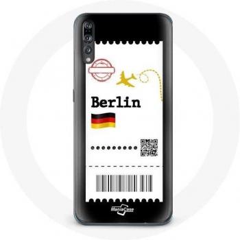 Berlin Flight Ticket Case for Huawei P20