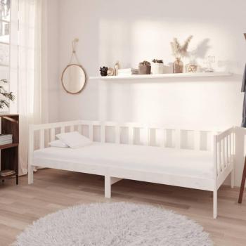 Lit de repos blanc Prolenta 90x200 cm en bois massif