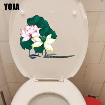 22.8X17.8 CM Lotus Muurstickers voor Klassieke Woonkamer en Toiletdecoratie