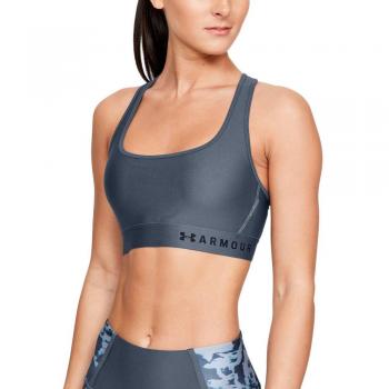 Under Armour Soutien-Gorge de Sport Femme Mid Crossback, Gris