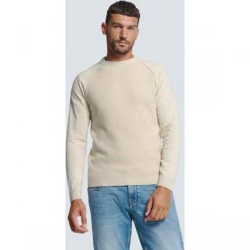NO EXCESS Strickpullover Pullover Crewneck Solid Relief Knit