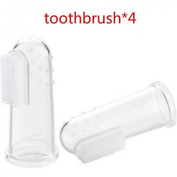 Cepillo Dental Infantil de Silicona Transparente – Tamaño Mini