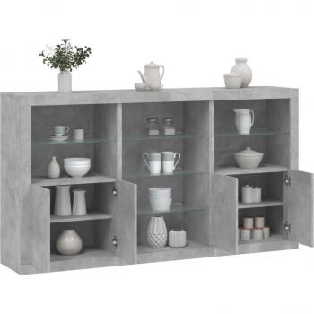 Buffet Élégant avec Éclairage LED 181,5x37x100 cm