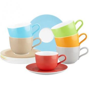 Seltmann Weiden Kaffeetassen Liberty Pure Colors 6 Stück