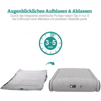Sable Luftbett für Gäste – Queen Size, 228 × 152 × 43 cm, inkl. Aufbewahrungstasche