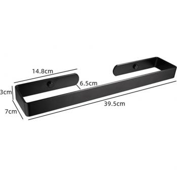 Organizador de zapatos negro de aluminio, toallero para baño y cocina