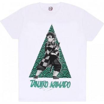 Demon Slayer Unisex Kinder T-Shirt Tanjiro Kamado XXL Oranje