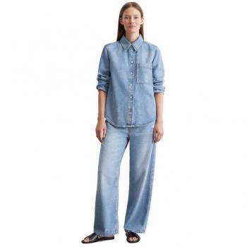 Marc O’Polo Jeansbluse Lyocell-Baumwoll-Mix Hellblau L
